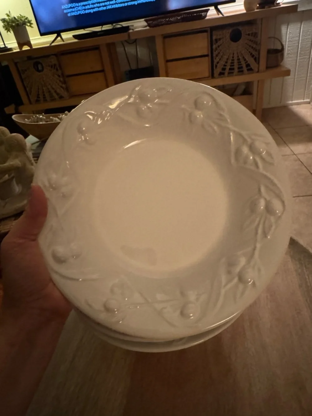 Williams Sonoma I Patrizi Olive Harvest White Pasta Bowl - set of 4